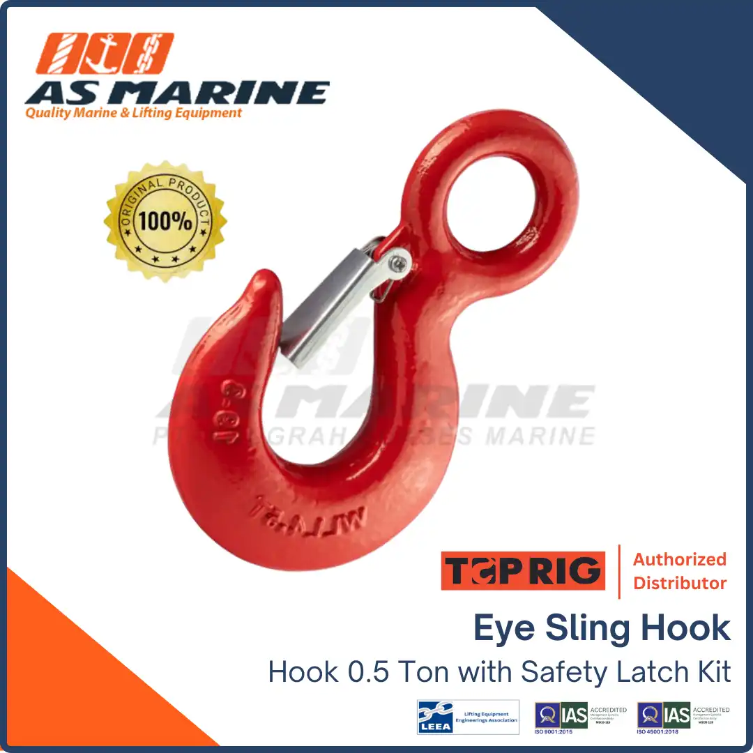 Eye Sling Hook with Safety Latch Kit 0.5 Ton TOPRIG